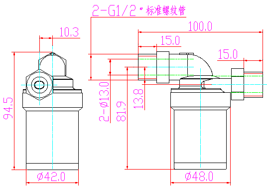 ZL38-33BG 熱水循環(huán)水泵平面圖